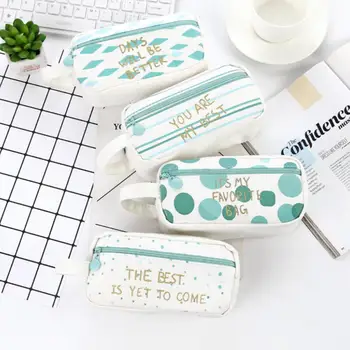 

Lovely Letters Pencil Case Canvas Pen Stationery Bag School Student Zipper Pouch