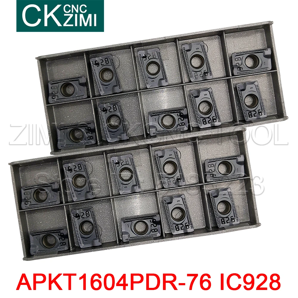 

10pcs APKT1604PDR-76 IC928 Carbide blade insert Milling insert APMT1604 PDER Parallelogram For stee, stainless steel, cast iron