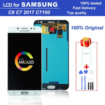 

Original 5.5" Super AMOLED C8 LCD monitor for Samsung Galaxy C7 2017 C8 C7100 C710 C710F/D LCD digital touch screen LCD assembly