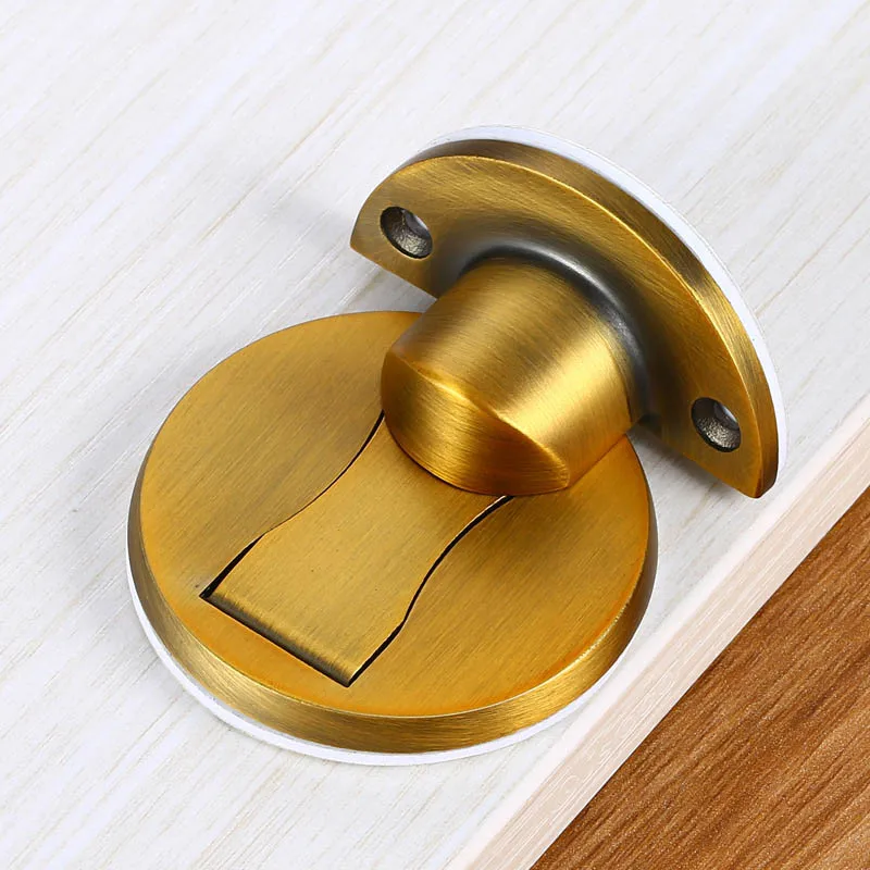 Yellow bronze Магнитный дверной ограничитель 304 из нержавеющей стали дверные стопоры 1 комплект популярная мебельная фурнитура скрытая дверная стоппер высокое качество дверные Держатели - Цвет: Yellow bronze