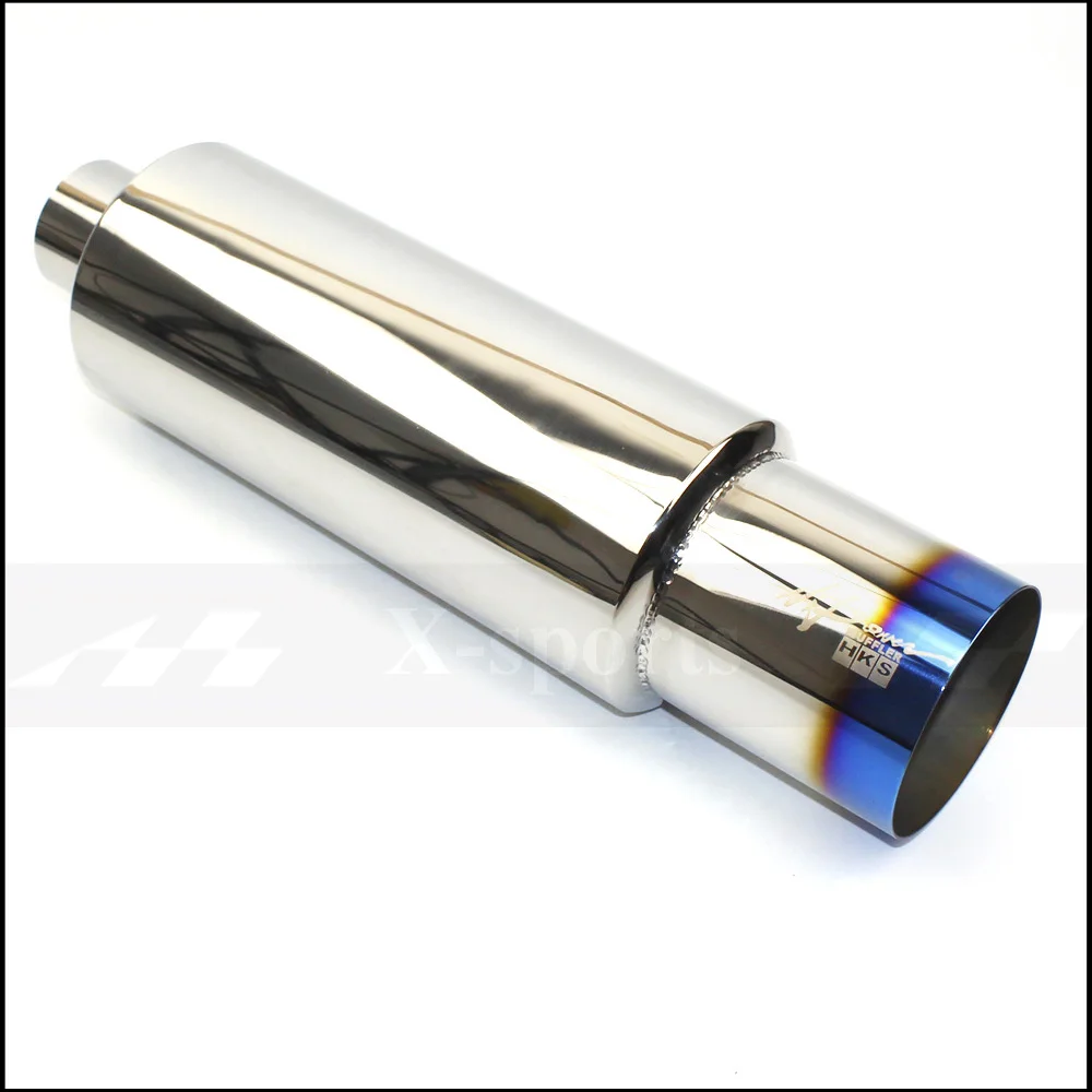 Car Exhaust Tail Pipe Car Exhaust Pipe Valve Kit Car Exhaust Pipe Connector Car Exhaust Pipe Bracket Car Exhaust Pipe Hook Car Styling Exhaust System Pipe Tail Universal Racing Muffler Stainless Steel 63 or 76 To 101mm Mufflers Silver