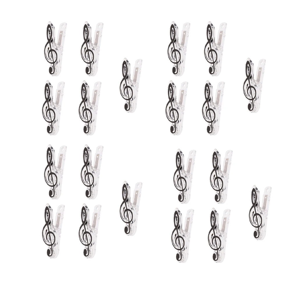 4 Packs Plastic Music Sheet Books Page Clips Piano Guitar Accessories