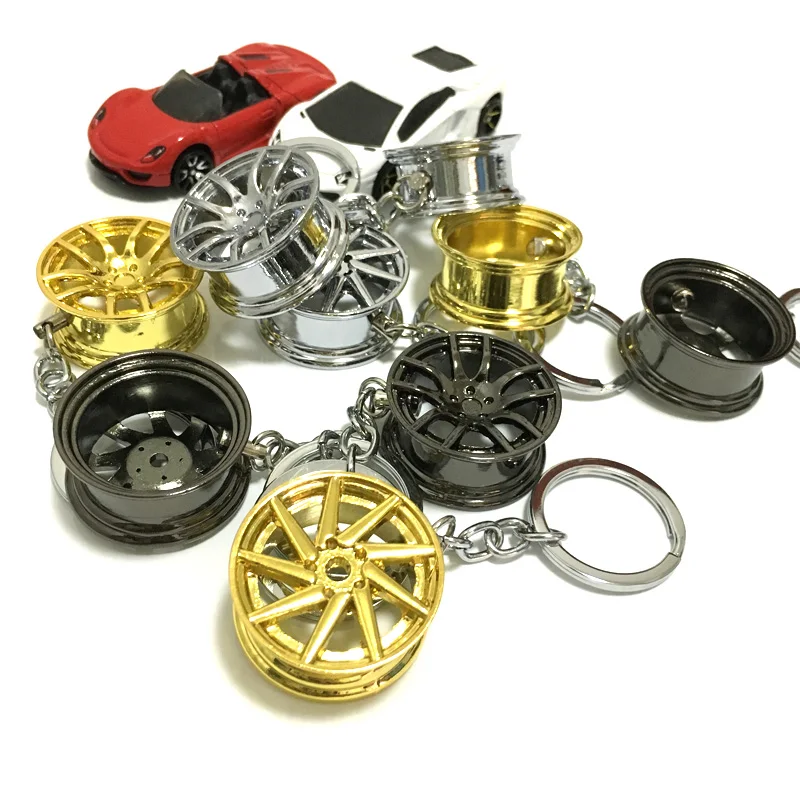 

Hot RIM Car Tuning wheel keychain key ring without Brake discs Car Tire Wheel Keychain Auto Car Key Chain Keyring