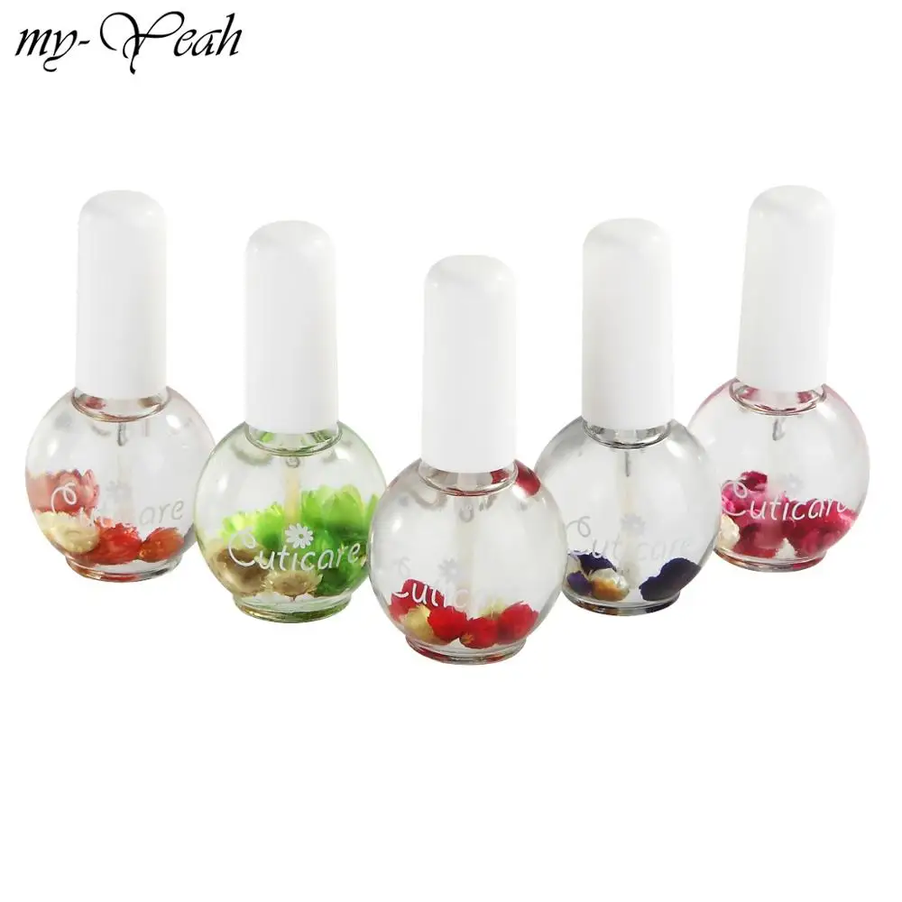 

my-Yeah 15ml Nail Art Flower Smell Treatment Nutritious Oil Finger Toe Cuticle Soften Dead Skin Repair Manicure Care Tool