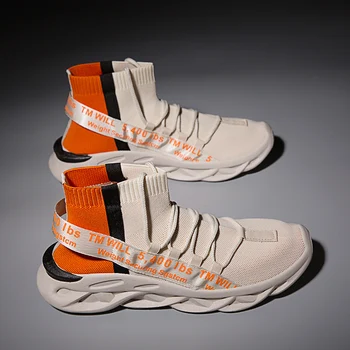 

2020 New Summer Basketball Shoes Couple with Non-slip Wear-resistant Men's Shoes Socks Shoes Sports Large Size Student Shoes