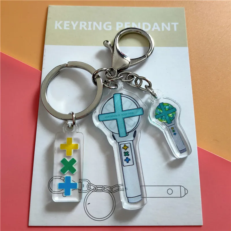 TXT Lightstick Keychain Tomorrow X Together Holo Rainbow Acrylic Charm