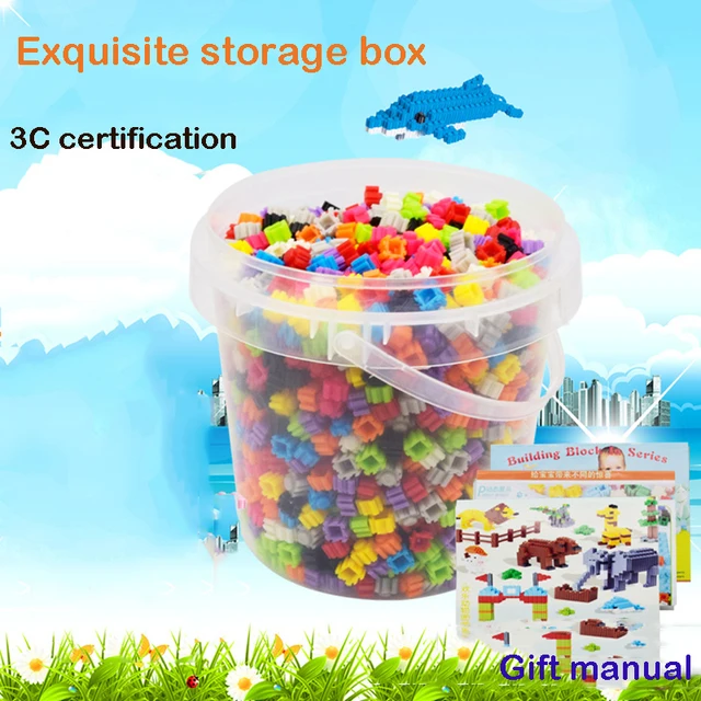 US $17.73 1000 Pcs Puzzle Variety Assembled Diamond Small Particle Building Plastic DIY Toys Science Educatio