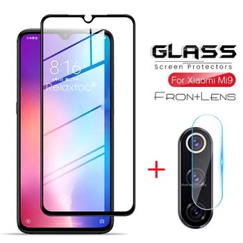 Перейти на Алиэкспресс и купить Mi 9 lite steklo 2-в-1 Защитная пленка для камеры xiaomi mi 9 lite mi9 light se стеклянная защитная пленка на xiomi xaomi xiami 9se 9 lite