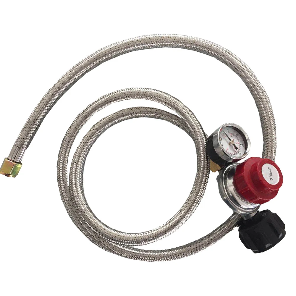 030 PSI Adjustable Barbecue RV Hose Connector Outdoor Stainless Steel