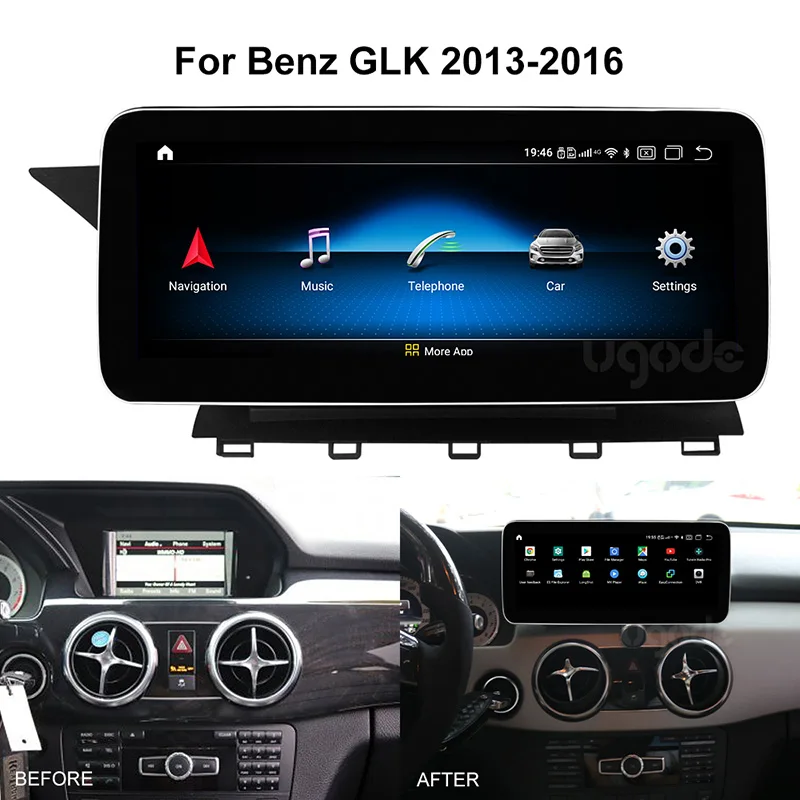 Автомобильная Мультимедийная система Qualcomm 2013 2016 GLK Android 10 0 с экраном и GPS