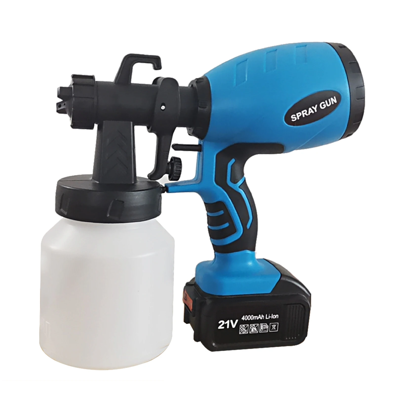 800ML Cordless Paint Sprayer 2x4.0Ah Fast Charging HVLP Paint Spray Gun