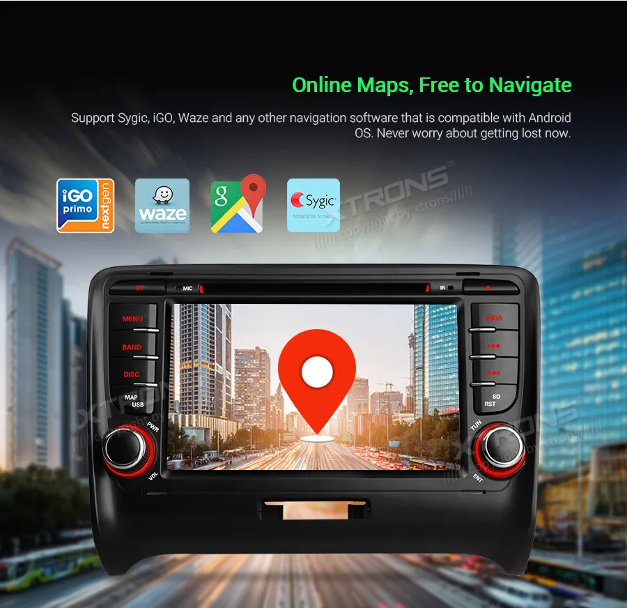 Best XTRONS Android 9.0 PX5 Octa Core GPS Navigation Radio Car DVD Player OBD for Audi TT MK2 8J 2006 2007 2008 2009 2010 2011 2012 14