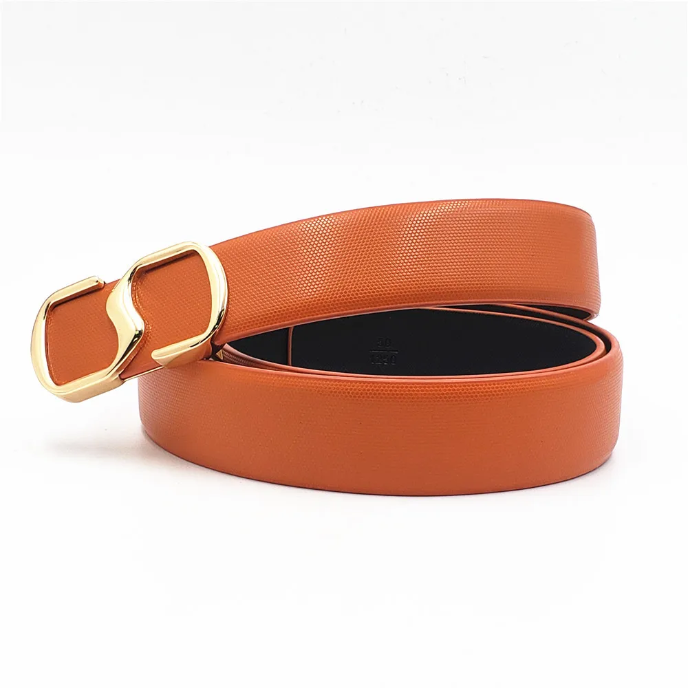 Luxury Smooth Buckle Brand Designer Belts Men High Quality Women Punk Fashion Belt Genuine Leather Male Trendy Strap for Jeans