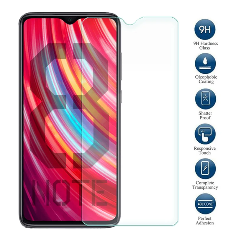 

protective glass on for xiaomi redmi note 8 7 6 pro 7a go Mi a2 a3 lite screen protector xiomi ksiomi not safety 2.5d glas film