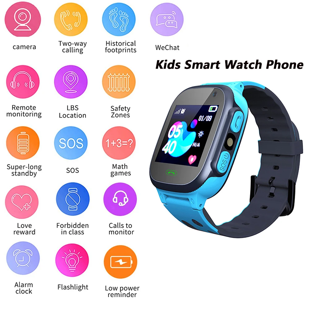 Children's Smart Watch Kids SOS LBS Phone Watches Smartwatch For Boys Girls Support 2G Sim Card Call Photo Waterproof Kids Gifts