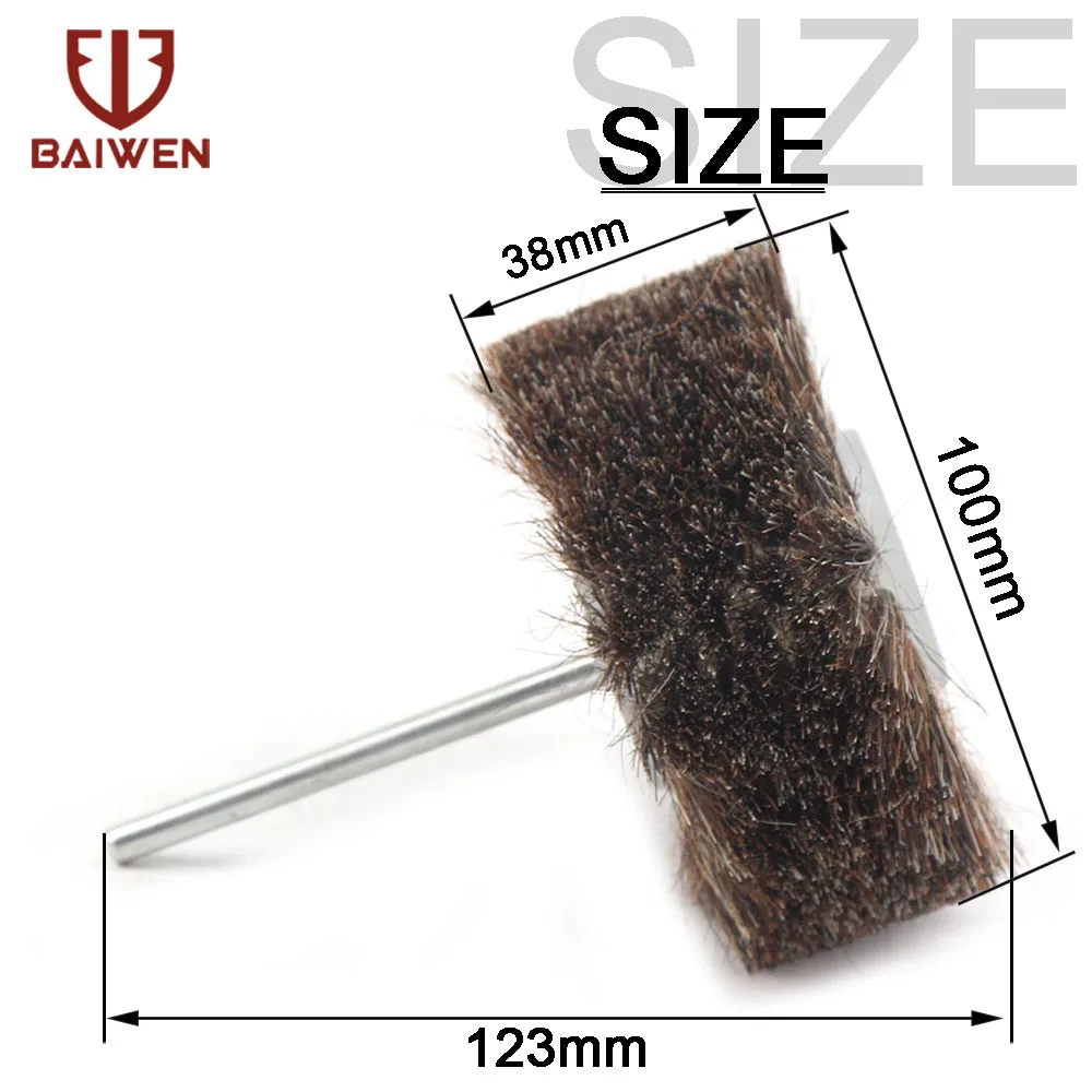 1/3pc Schleif Sisal Filament/Pferd Haar Pinsel/Borsten Polieren Schleifen Kopf Holzbearbeitung Für Bohrer Dreh werkzeuge 6mm Schaft – Detail 3