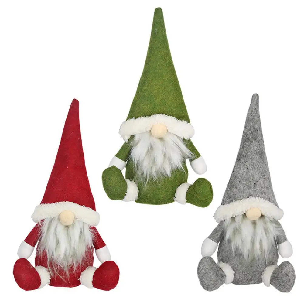 

GloryStar Nordic Style Christmas Xmas Window Decorations Faceless Santa Claus Doll