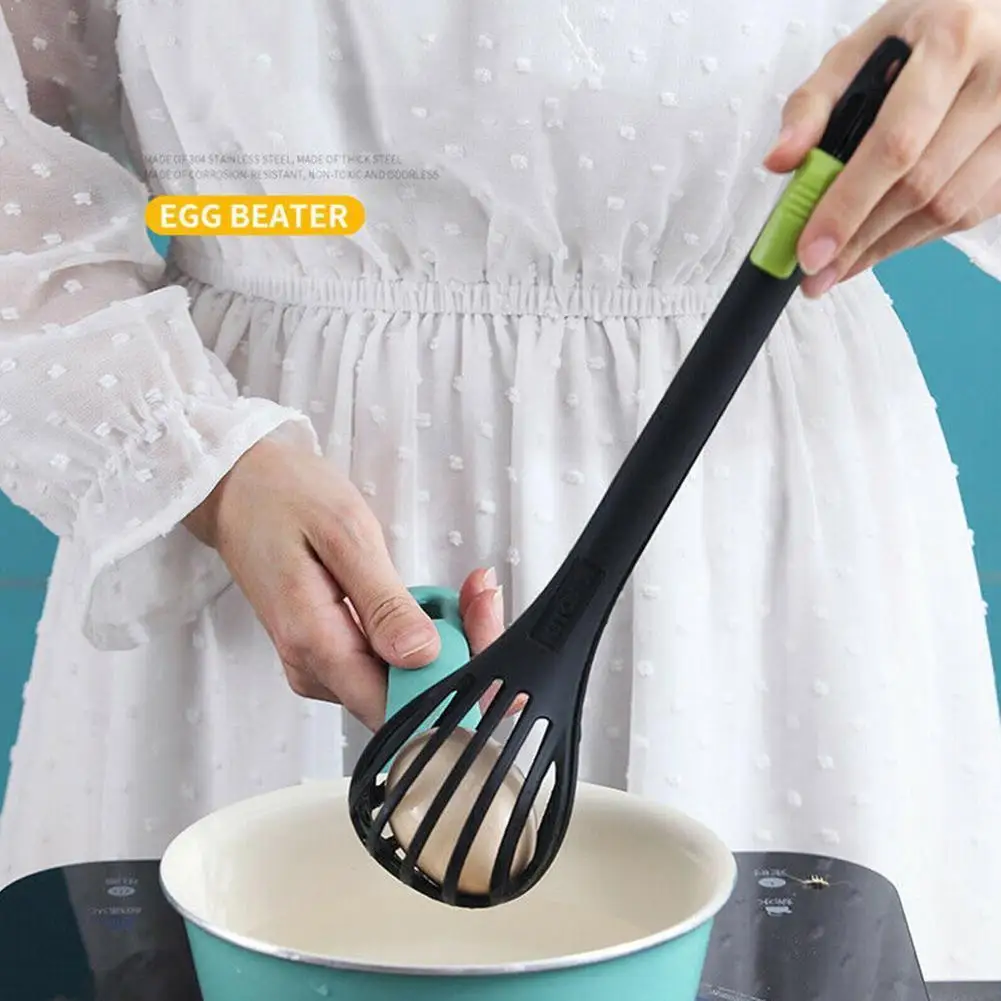 1pc Multifunctional Eggbeater Creative Dual-purpose Manual Gadgets Mixer Egg Dropshipping Whisk Food Baking Tools Clip Kitc