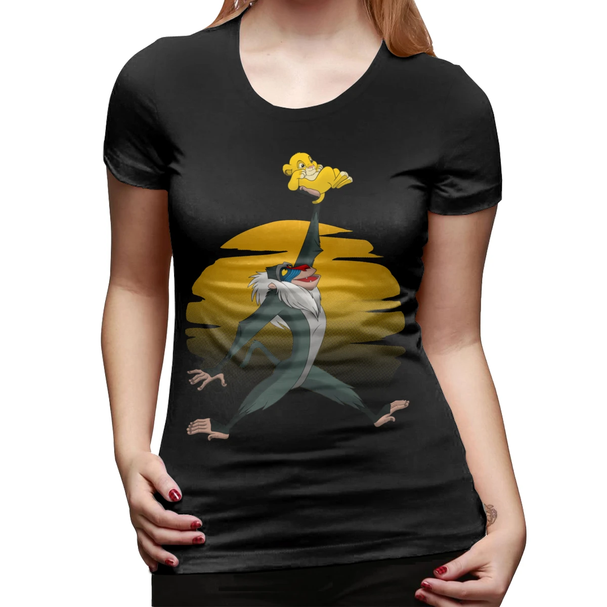 

Rafiki T-Shirt Air Lion T Shirt Cotton New Fashion Women tshirt O Neck Red Plus Size Ladies Tee Shirt