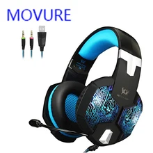 G1000 G9000 Игровые наушники большие наушники с светильник Mic Стерео наушники глубокий бас для ПК компьютера геймера ноутбука PS4 X-BOX