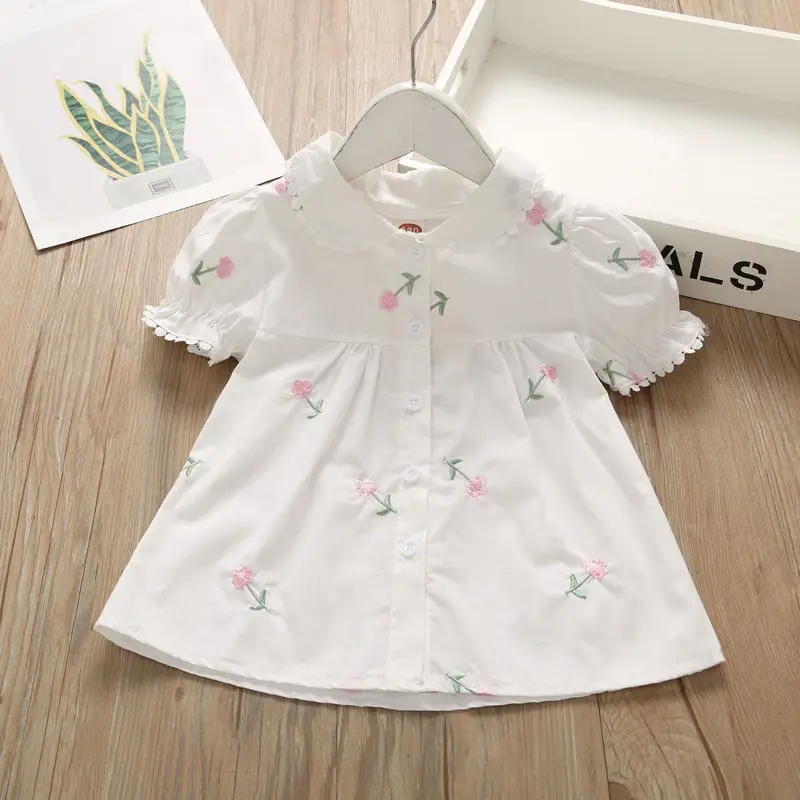 new spring autumn summer Girls Kids printing shirt comfortable cute baby Clothes Children Clothing