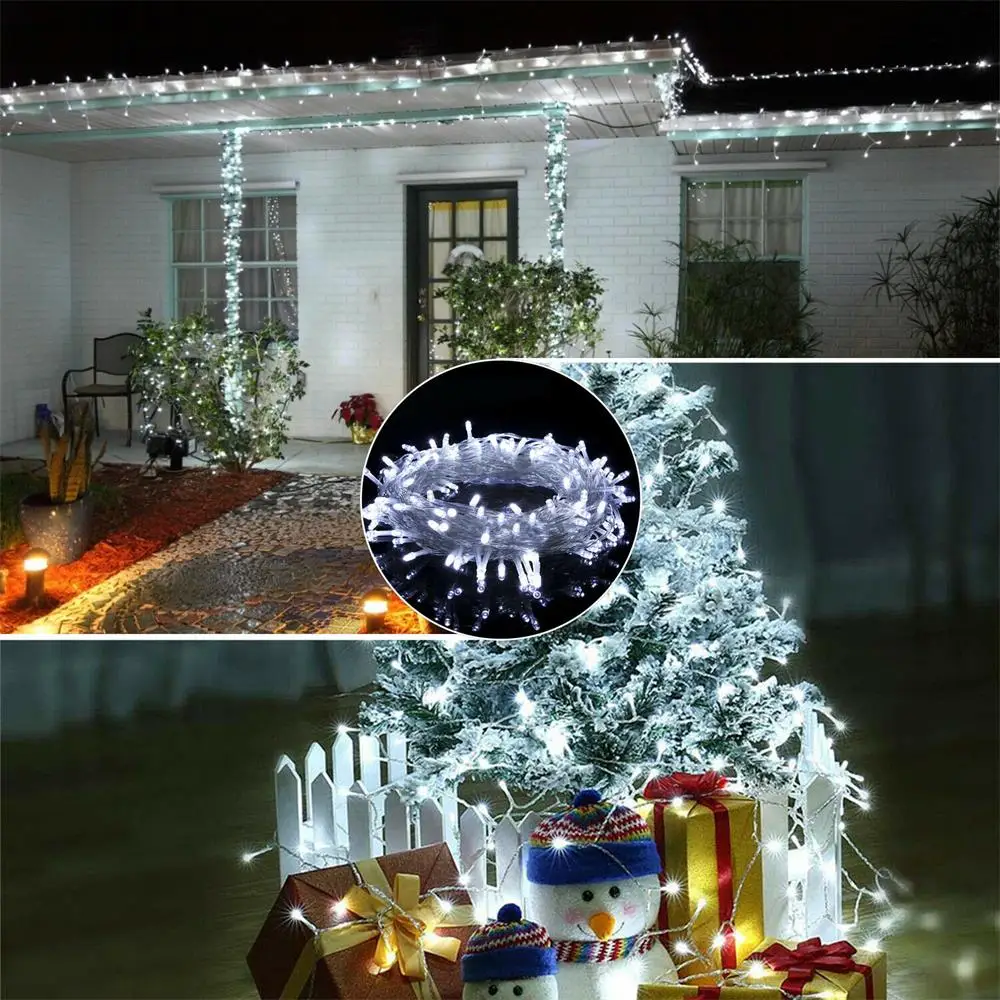 10 м 100LED Рождественская елка сказочные вечерние гирлянды лампа для прихожей Xmax водонепроницаемая цветная лампа наружные гирлянды