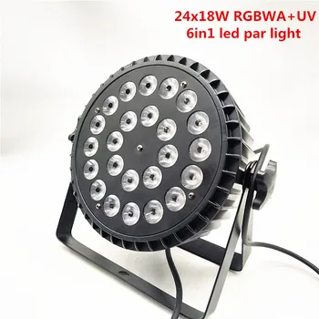 

Special offer anti-fall LED Par 24x18W RGBWA +UV Par light 6in1 full color wash light dedicated DMX disco DJ bar stage lighting
