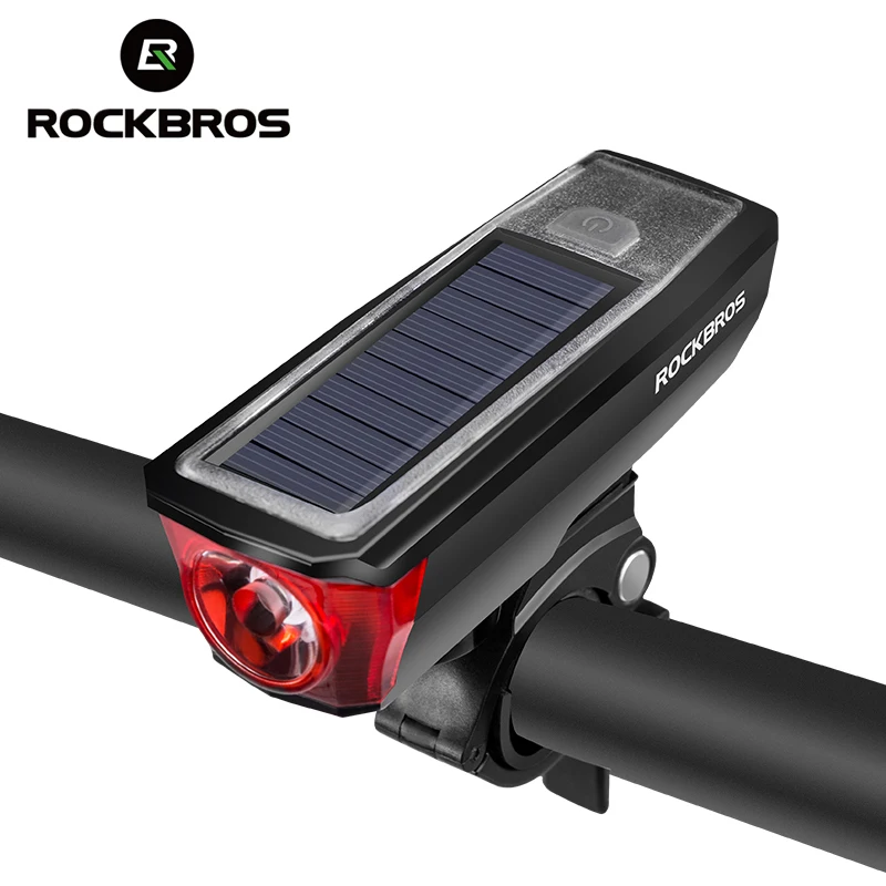 Discount ROCKBROS USB Chargieable Light Solar IPX4 Waterproof Bicycle Headlights 2000 mAh Bike Bell 120 dB Smart Switch Multiple Modes 0 Discount ROCKBROS USB Chargieable Light Solar IPX4 Waterproof Bicycle Headlights 2000 mAh Bike Bell 120 dB Smart Switch Multiple Modes 0