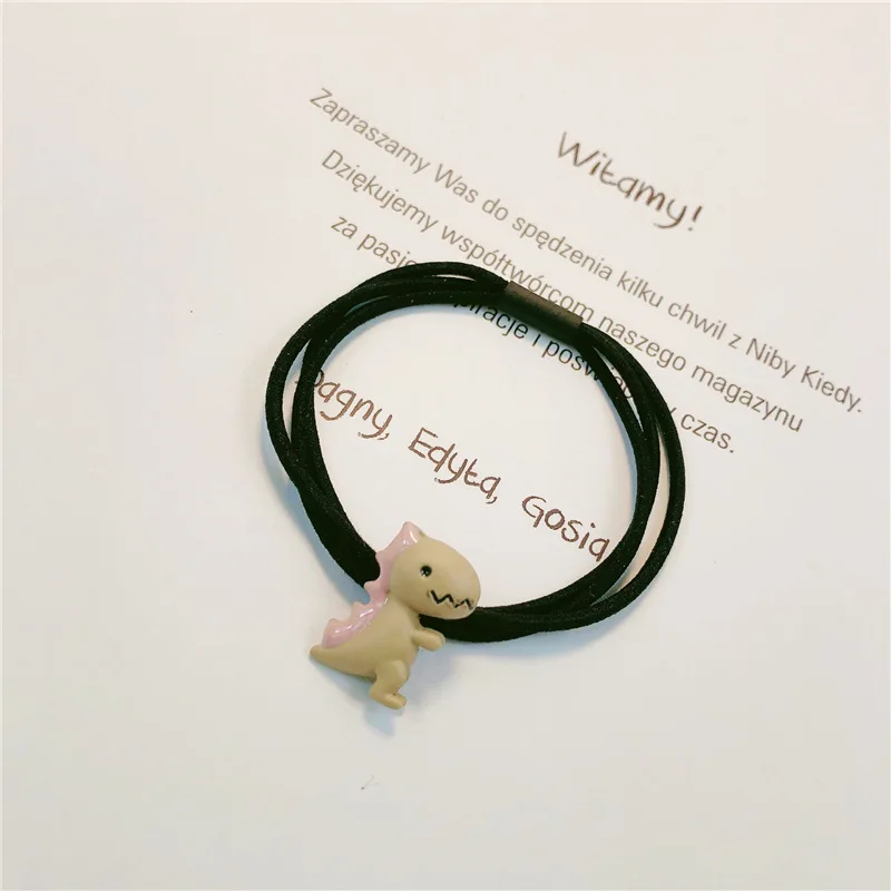 Kawaii, многослойные эластичные резинки для волос, милый динозавр, женская, для девочек, детская повязка для волос, повязка для волос, аксессуары для волос, резинки для волос
