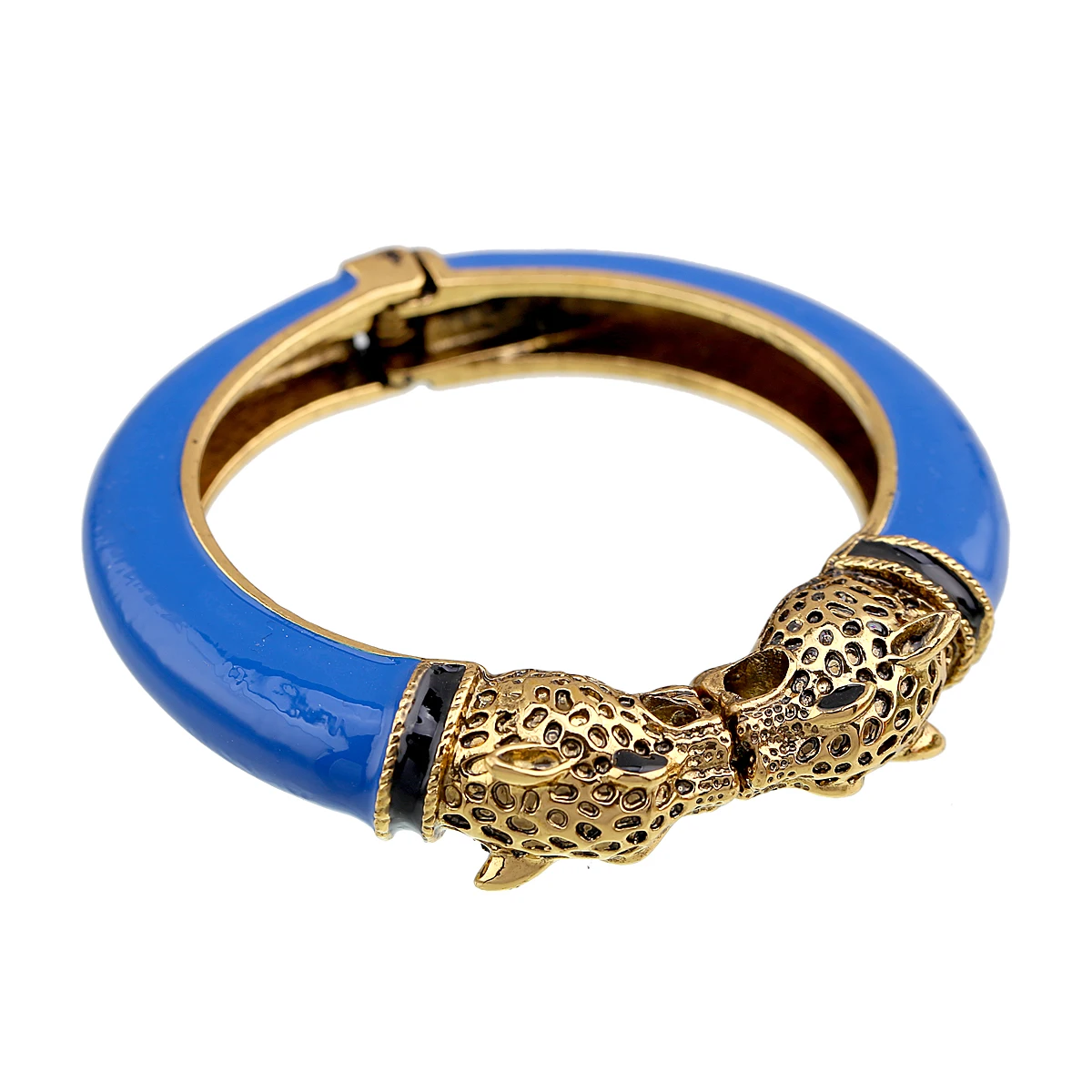 animal, cabeça de leopardo, bracelete vintage, antigo,