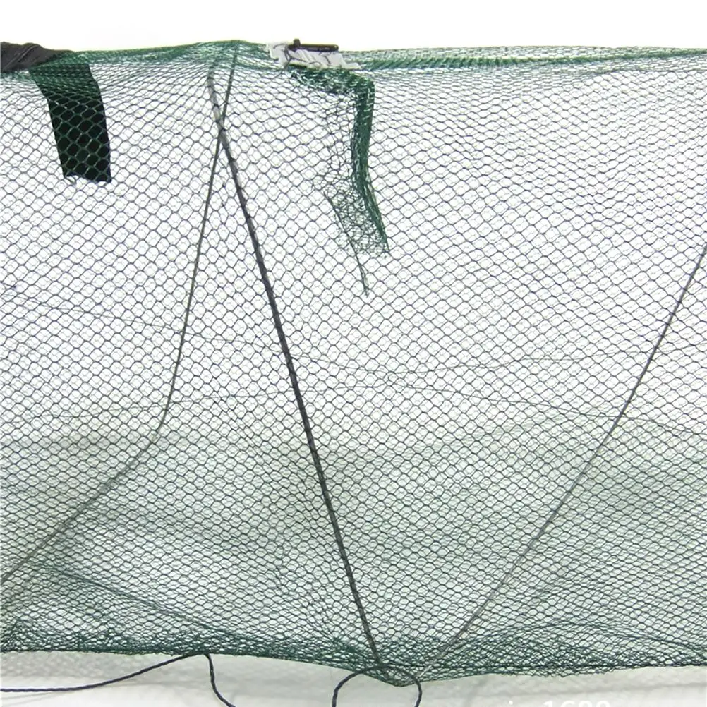 Portable Fishing Net Fish Shrimp Mesh Cage Cast Net Fishing Trap Network Foldable Fishing Net Tackle Fishing Net Tackle zipper