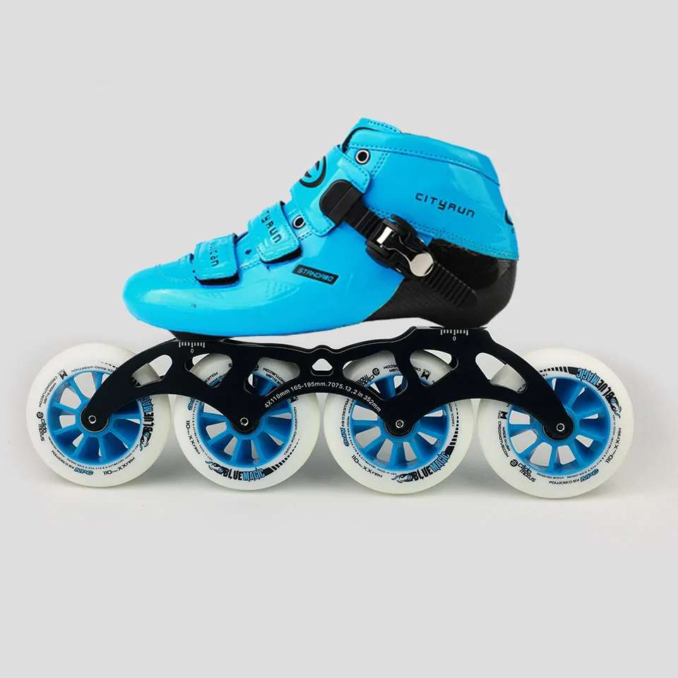 Cityrun Professional Speed Inline Roller Skates Carbon Fiber Boots MPC Wheels Marathon Racing Speed Skating Shoes adult roller skates