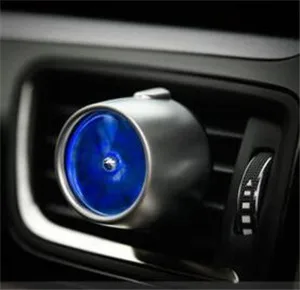 Aromatherapy car air freshener car outlet luminescent alloy perfume clip solid perfume lasting fresh - Название цвета: Frosted surface blue