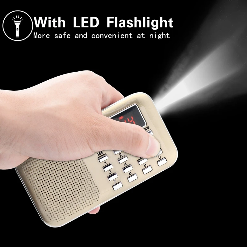 FFYY-мини портативный Am/Fm радио Mp3 музыкальный плеер спикер Поддержка Micro-Sd/Tf карты
