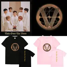 NCT Wayv Take Up The Moon support хлопковая Футболка свободная футболка для мужчин и женщин Студенческая рубашка Lucas Ten модная футболка