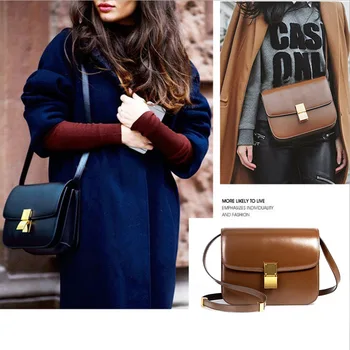 

Fashion Simple Small Square Bag Women's Designer Handbag 2019 High-quality real Leather bags Mobile Phone Shoulder bags