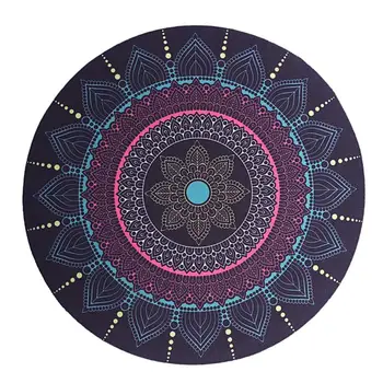 

Computer Mouse Pad Retro Bohemian Round Stitching Game Mouse Pad Rubber + Cloth