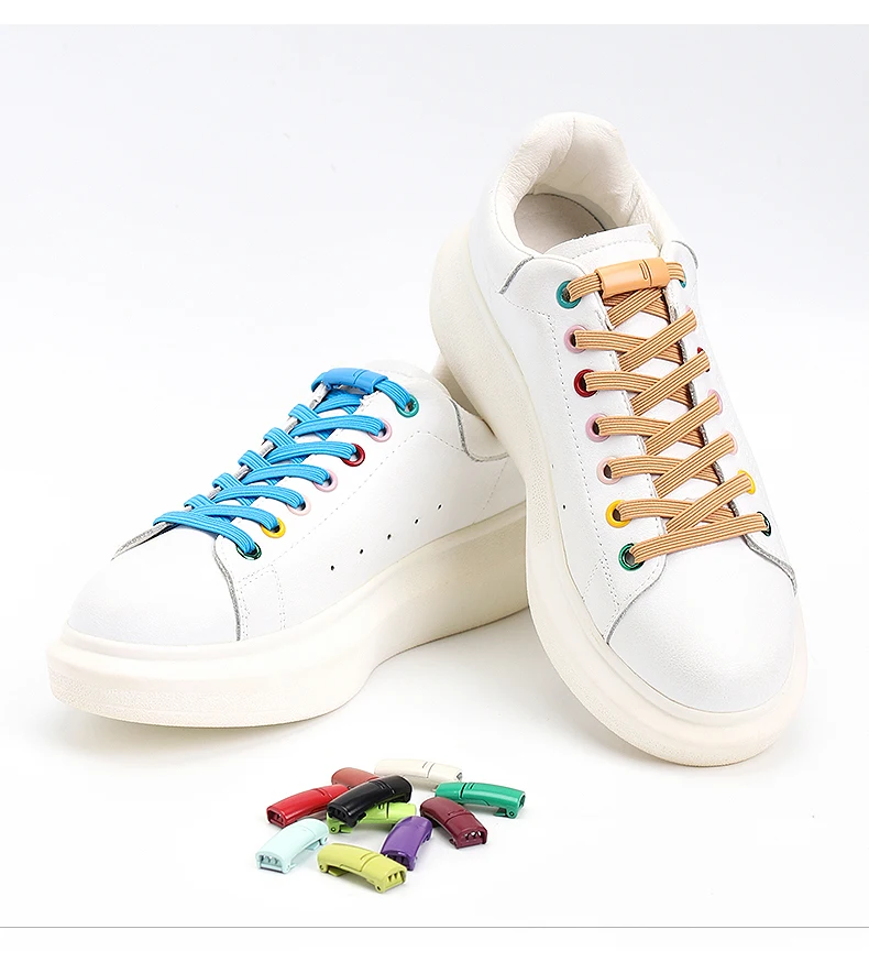 Magnetic Lock Shoelaces Without ties Elastic No tie Shoe laces Sneakers Shoelace Kids Adult Quick Laces One Size Fits All Shoes