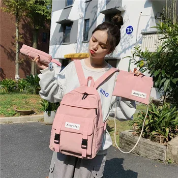 

2020 New Korean Backpack Women's Casual Fashion Campus Large Capacity Travel Backpack Ladies