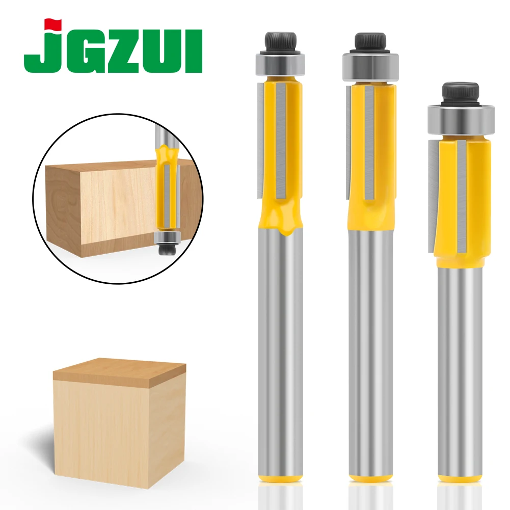 

1pc 6mm 6.35mm Shank 3ZFlush Trim Router Bit with Bearing for Wood Template Pattern Bit Tungsten Carbide Milling Cutter for Wood