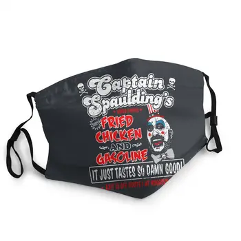 

Captain Spaulding Fried Chicken Gasoline Non-Disposable Face Mask Anti Haze Dust Mask Protection Cover Respirator Mouth Muffle