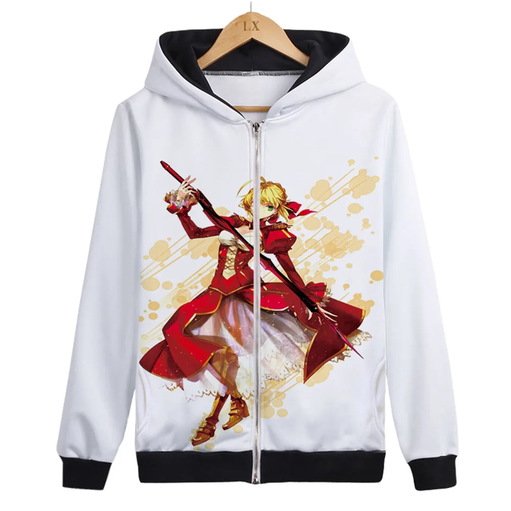 Fate/stay night Saber Лев толстовка на молнии с капюшоном Косплей Костюм Fate Zero унисекс утолщенная куртка Повседневная Толстовка уличная одежда