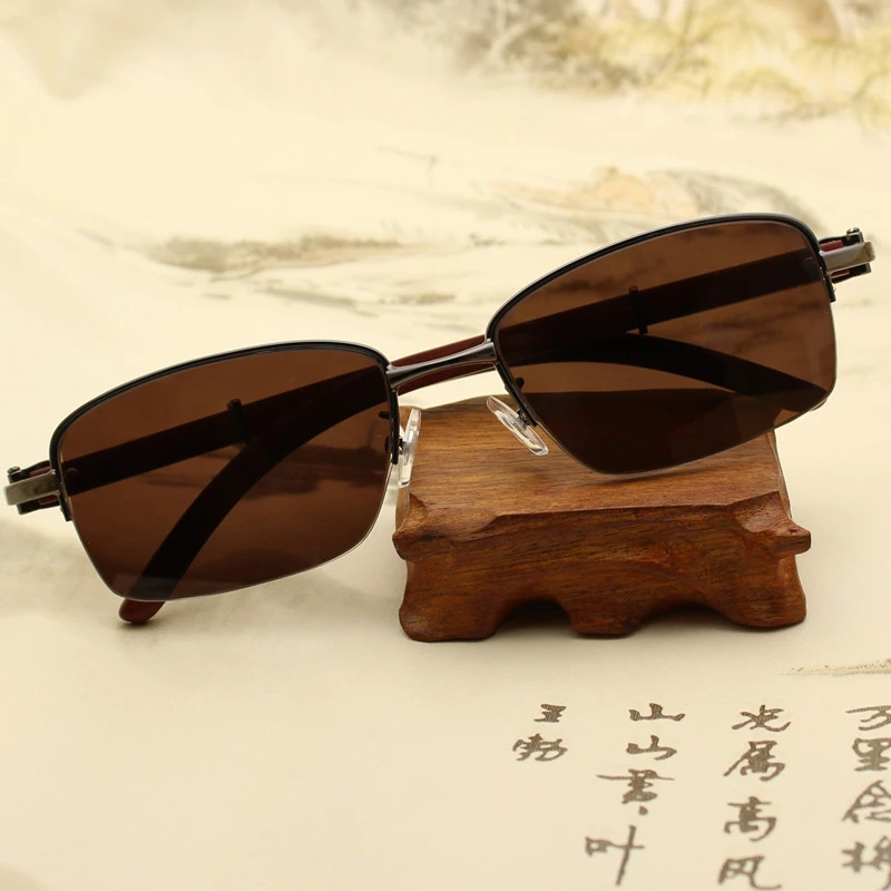 Vazrobe gafas de sol de piedra hombres mujeres 155mm gafas de sol de gran tamaño para hombre Anti reflejo Ojo de vidrio seco Anti arañazos marrón de la lente|De los gafas