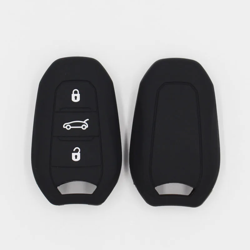 Чехол KAPU силиконовый для Citroen C4 CACTUS C5 C3 C4L Peugeot 508 2008 3008 408 с 3 кнопками чехол