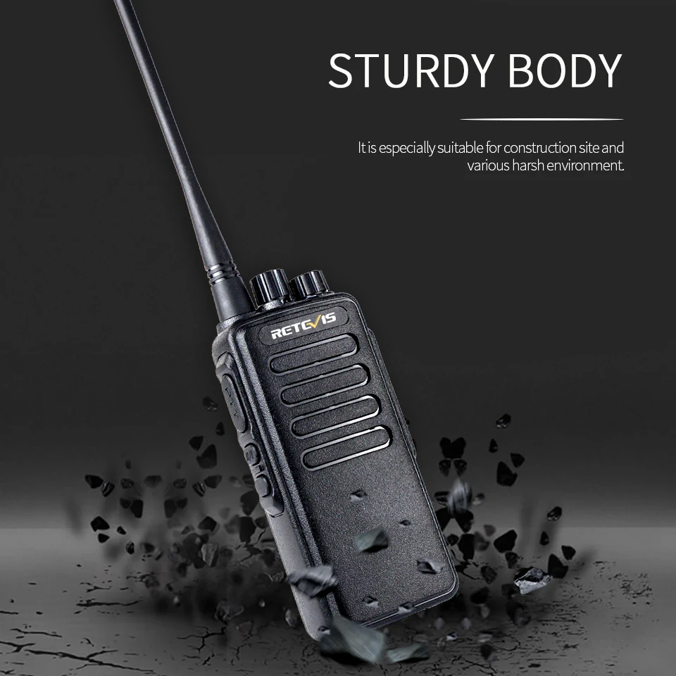 10W Professional Walkie Talkie Retevis RT1 VHF UHF 16CH 3000mAh Battery VOX Scan Scrambler 1750Hz Tone 4