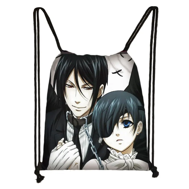 Anime Black Butler Drawstring Bag Boys Girls Backpack Sebastian Michaelis  Cartoon Student School Bag Teen Travel Knapsack|School Bags| - AliExpress