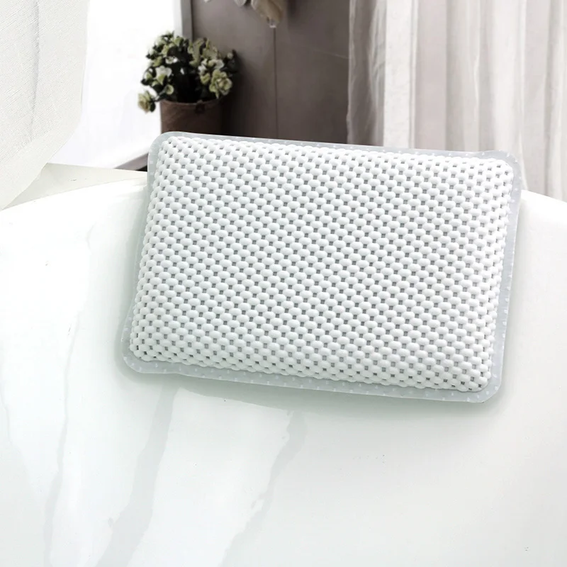 SPA Bath Pillow With Suction Cups Neck And Back Support Headrest Thickened For Home Hot Tub Bathroom Cushion Accersories | Дом и сад
