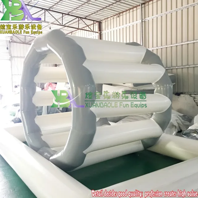 Commercial Giant Inflatable Sea Floating Water Park Races Game Water Roller Wheel 3