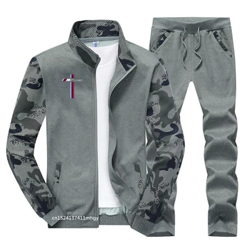 

2020 Zipper Tracksuit Men Set Sporting for smile bmw Jacket+Pants 2 Pieces Sweatshirt &Pant racing Suit kl