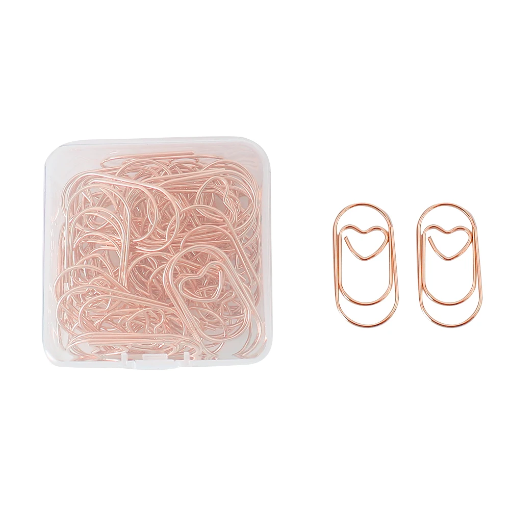 TUTU big Heart Paper Clips Large Cute Paperclips Funny Stainless Steel Fancy Paper Clips Shapes Office Supplies 50Pcs H0599
